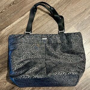 Baggallini Black Floral Tote Bag